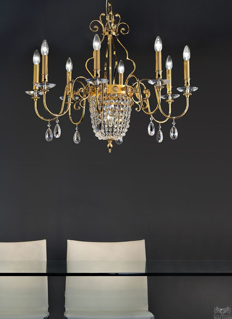 Итальянская люстра ELEGANTIA 12+1/ 8+1/ 3+1/1 от Masiero
