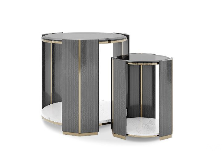 Итальянский журнальный столик ALGERONE SET SIDE TABLE от  LUXXU
