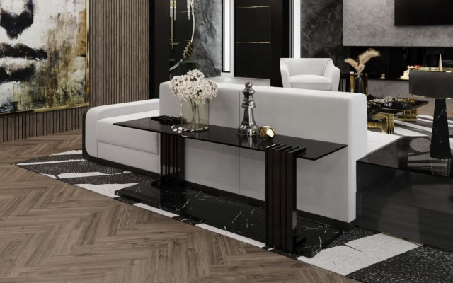 Итальянский журнальный столик VERTIGO LONG SIDE TABLE от  LUXXU
