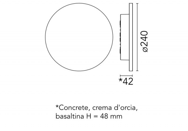 Итальянский светильник Camouflage 240 mm Non Dimmable Crema d'Orcia Stone