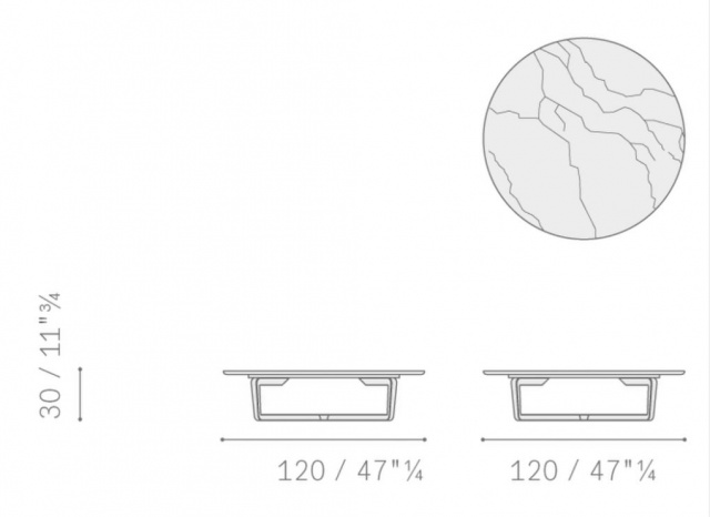 Итальянский журнальный столик Fidelio Small table Ø90cm