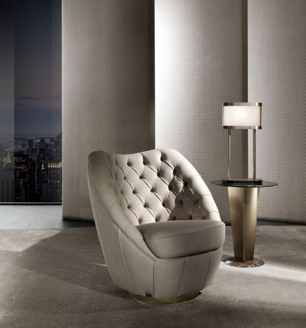Итальянское Кресло DV HOME - ROYAL CAPITONNE' SWIVEL ARMCHAIR