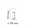 Итальянский светильник от Flos - Noctambule Floor 1 High Cylinder Cone Small Base