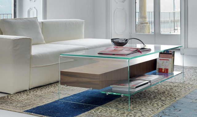 Итальянский журнальный столик Bridge with drawer and shelf от Sovet