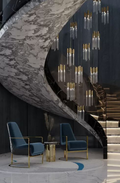 Итальянская люстра BURJ PENDANT от  LUXXU