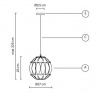 Итальянский светильник KARMAN - GINGER pendant SE116 2A /2F EXT