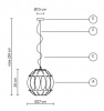 Итальянский светильник KARMAN - GINGER pendant SE116 2A /2F INT