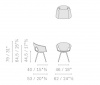 Итальянский стул Ginger Ale Small armchair with metal legs