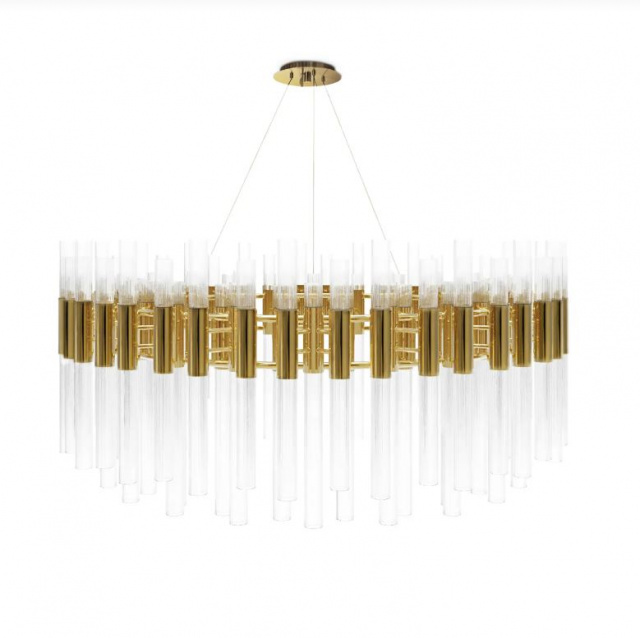 Итальянская люстра WATERFALL ROUND SUSPENSION от  LUXXU