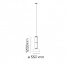 Итальянский светильник от Flos - Noctambule Suspension 2 Low Cylinder Bowl