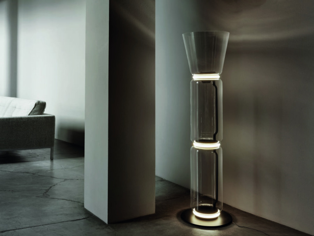 Итальянский светильник от Flos - Noctambule Floor 2 High Cylinder Cone Small Base