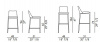 Итальянский стул Eforma - MAX STOOL DELUXE_metal base