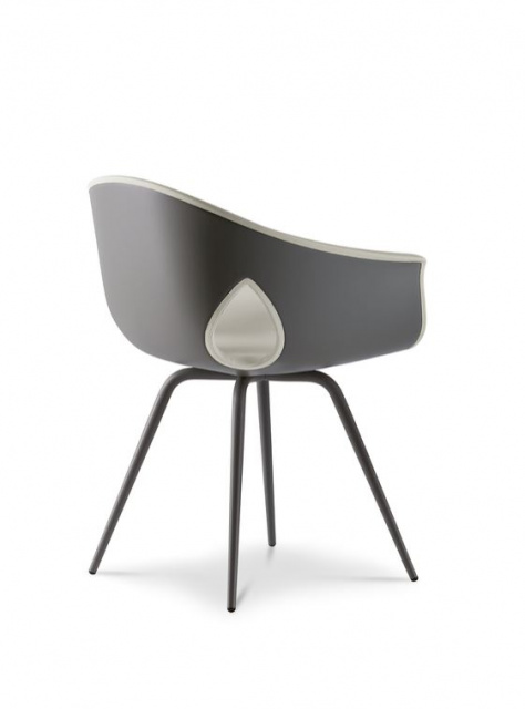 Итальянский стул Ginger Ale Small armchair with metal legs